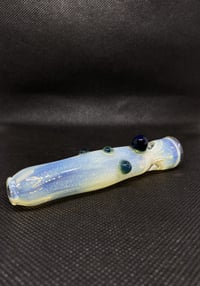 Image 3 of Blue & Green Dotted Chillum