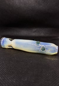 Image 4 of Blue & Green Dotted Chillum