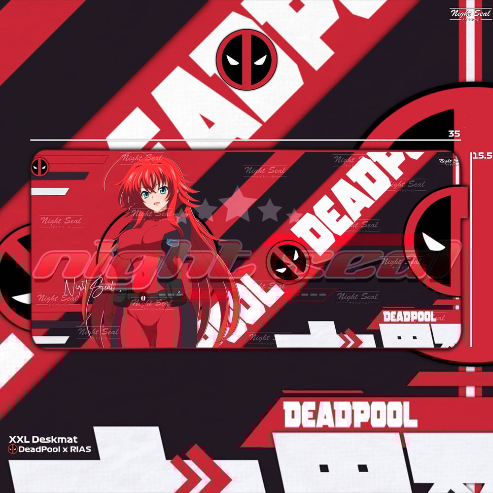 Image of DEAD POOL x WAIFUS V.2 / Desk mat
