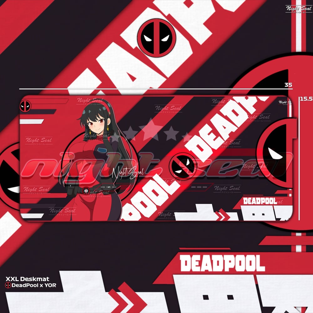 Image of DEAD POOL x WAIFUS V.2 / Desk mat