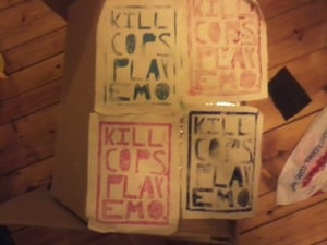 Image of "Kill Cops Play Emo" Patch