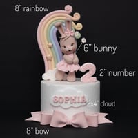 Image 2 of Standing Bunny Cake Topper