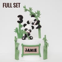 Image 1 of Panda Cake Topper - lightweight clay
