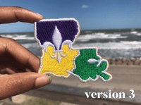 Image 4 of Louisiana Fleur De Lis patch / custom colors