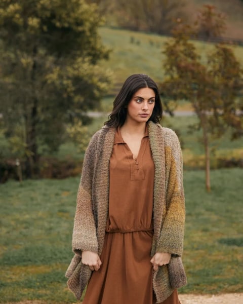 Image of Amara Knit Cardigan. Olive. By Talisman the Label.