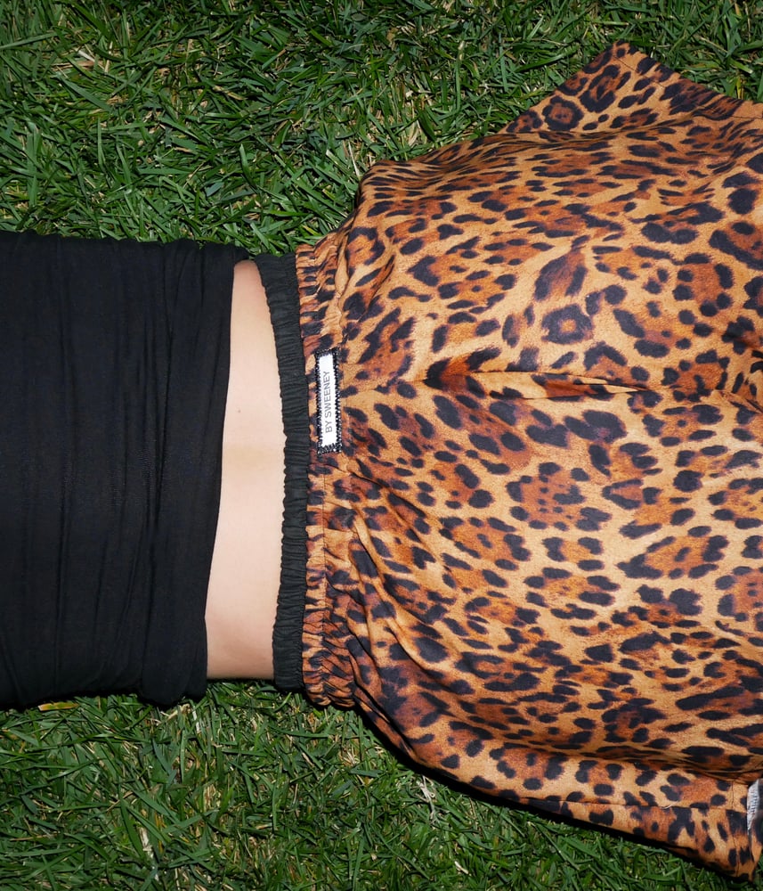 Image of Cheetah Print Shorts - Double Waistband