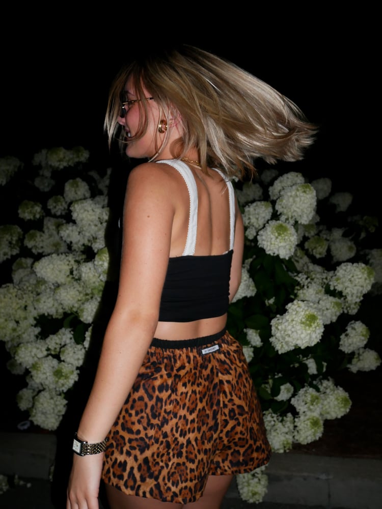 Image of Cheetah Print Shorts - Double Waistband