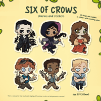 The crows - keychain and stickers