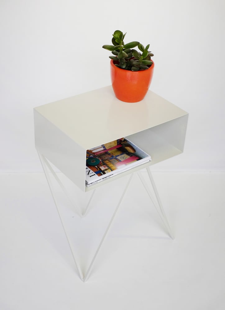 Image of Slight Second Paper White Robot side table 