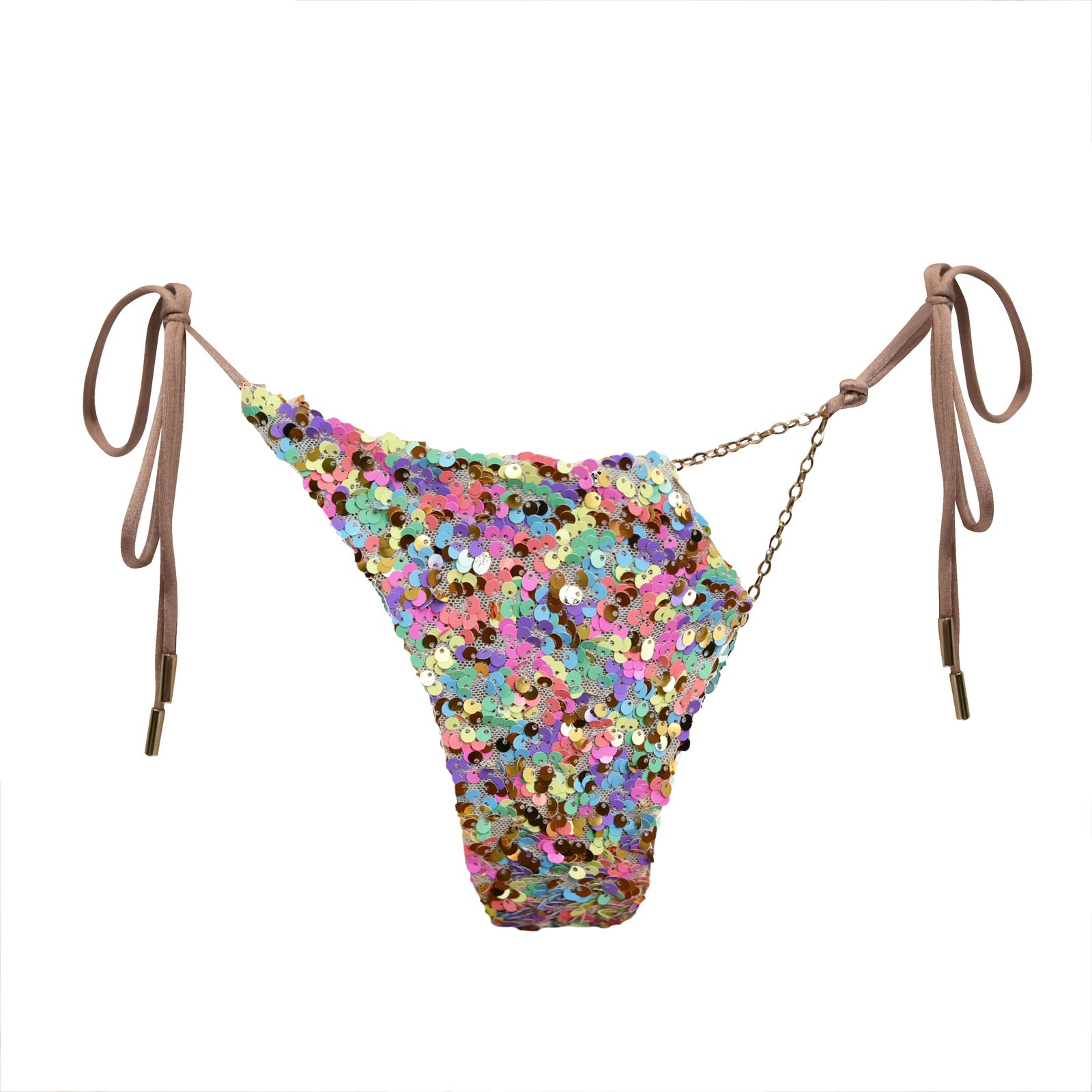 TROPICAL SEQUIN CHAINZ BIKINI BOTTOM | HMBD