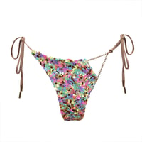 Image 1 of TROPICAL SEQUIN CHAINZ BIKINI BOTTOM