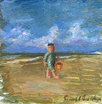 Image 2 of Summer Miniature Painting -- 8" x 8" Original Oil Painting from Your Photo