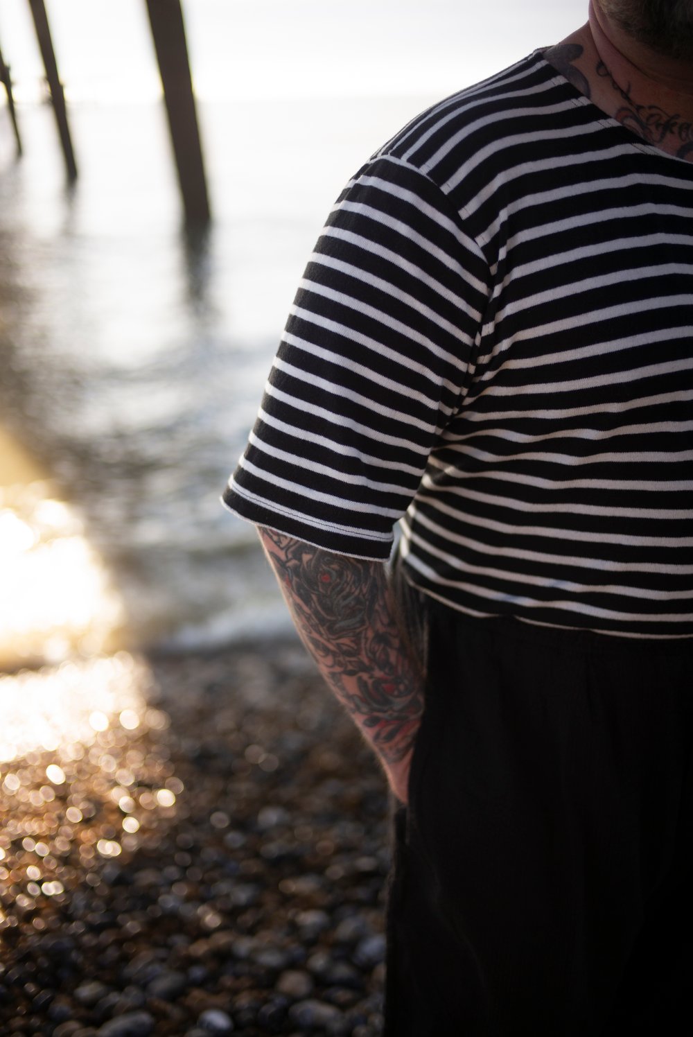 THE "PALMAS" MARINE KNIT (SOFT BLACK & OFF WHITE)