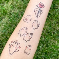 cat & bun temporary tattoos