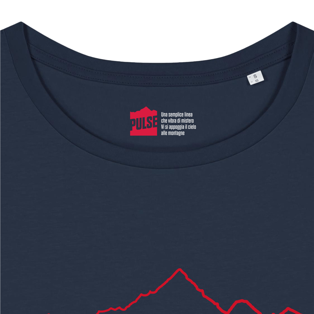 Monviso T-shirt Donna blu navy / rosso PULSE