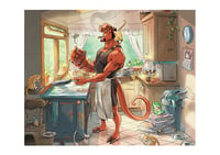 Hellboy cat and pancakes