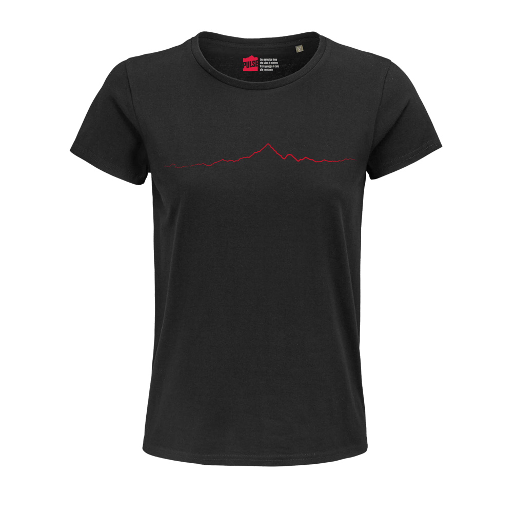 Monviso T-shirt Donna nero / rosso PULSE