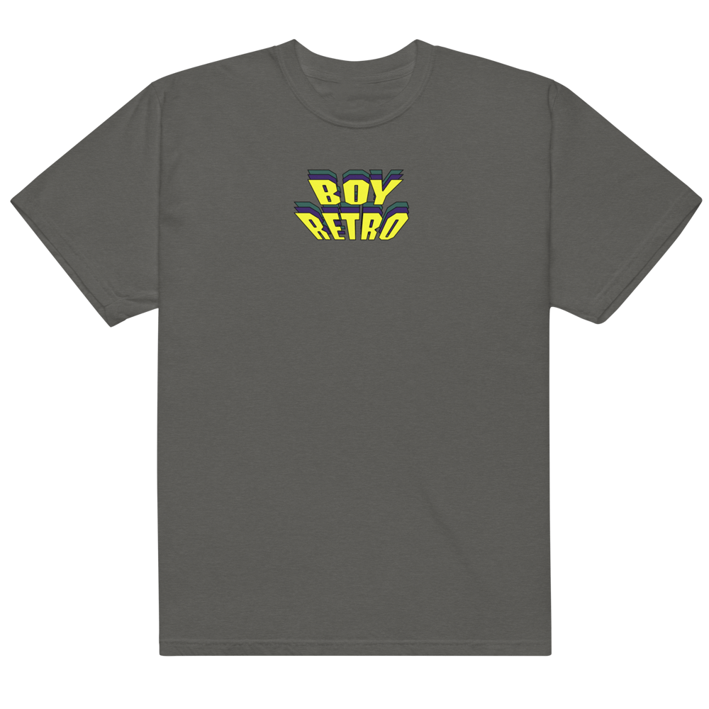 Boy Retro 'Space Invaders' Vintage T-Shirt - Dark Gray