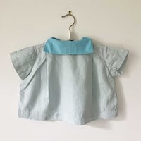 Image 2 of Blouse chemise rayures 2 ans années 70 stock neuf