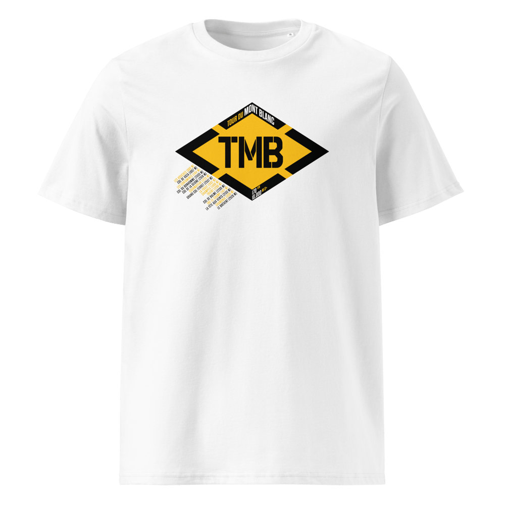 TMB Tour du Mont Blanc / Organic Cotton T-shirt white simple PULSE