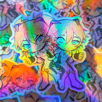 Image 1 of Twins Spacesuit Holographic Sticker