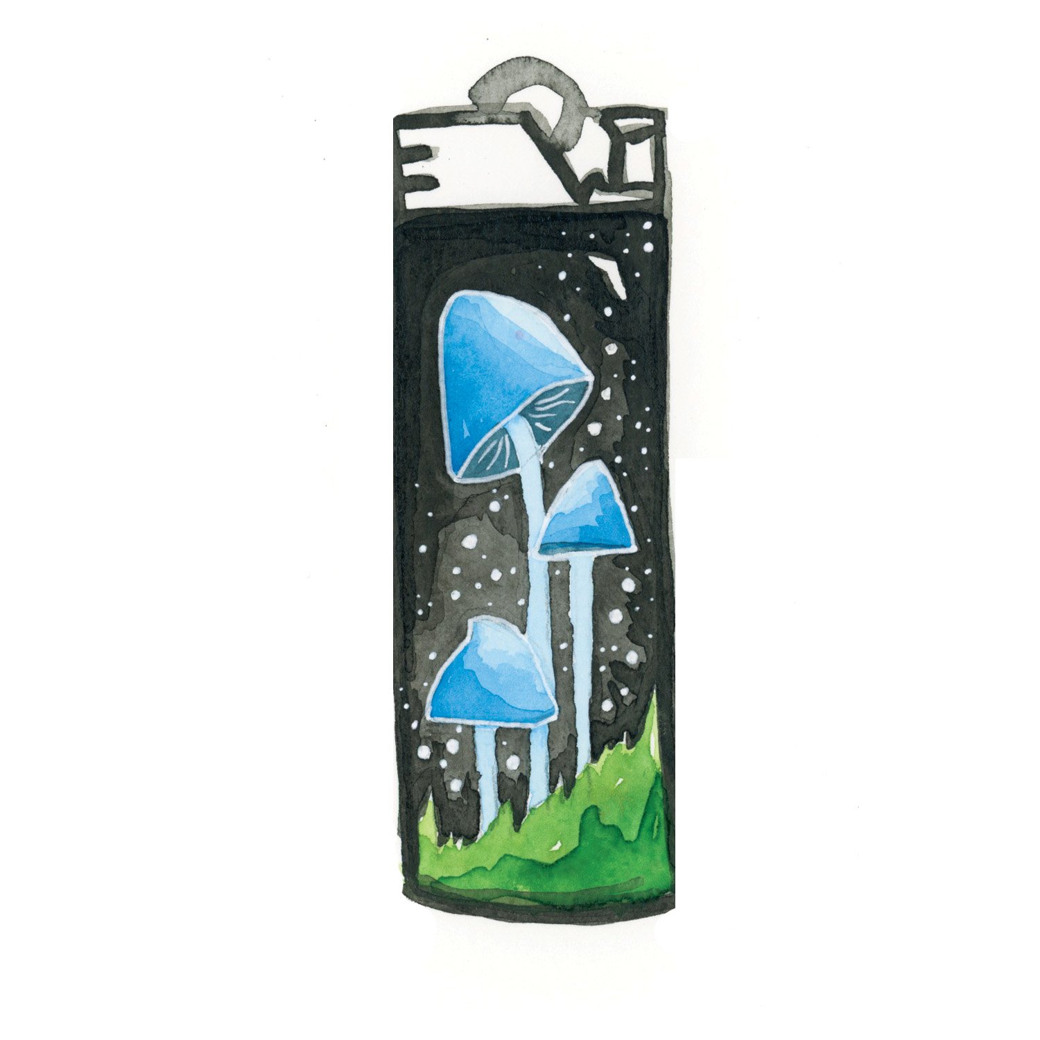 Blue Mushy Lighter Painting 