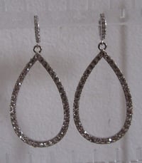 Image 2 of Kate Middleton Princess of Wales Duchess of Cambridge Inspired Replikate Teardrop Clear Crystal Silv