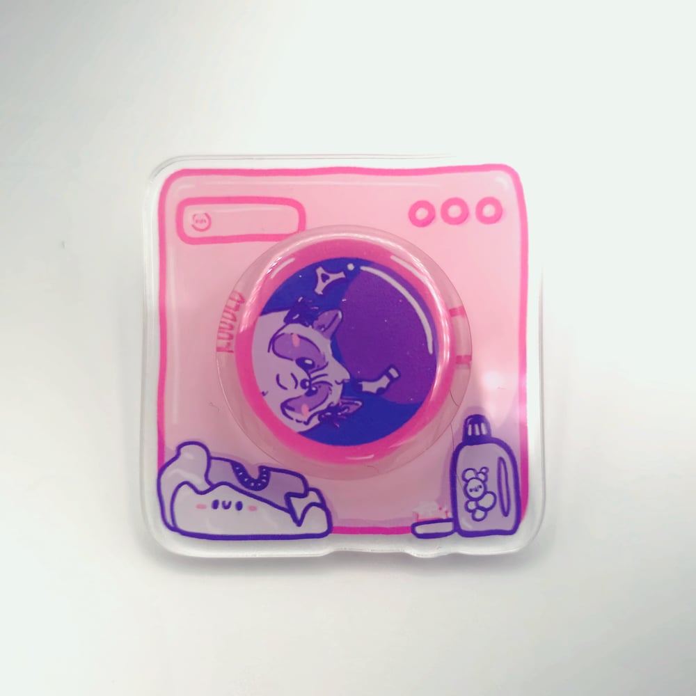 Image of Pedro Raccoon Spinning Acrylic Pin