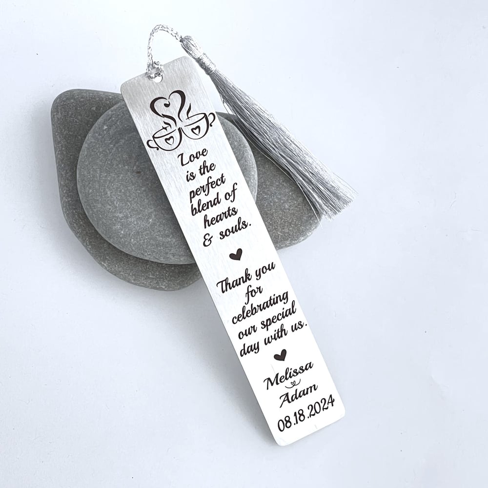 Image of Wedding Favors for Guests - Love is the perfect blend of hearts and souls. Thank you for celebrating