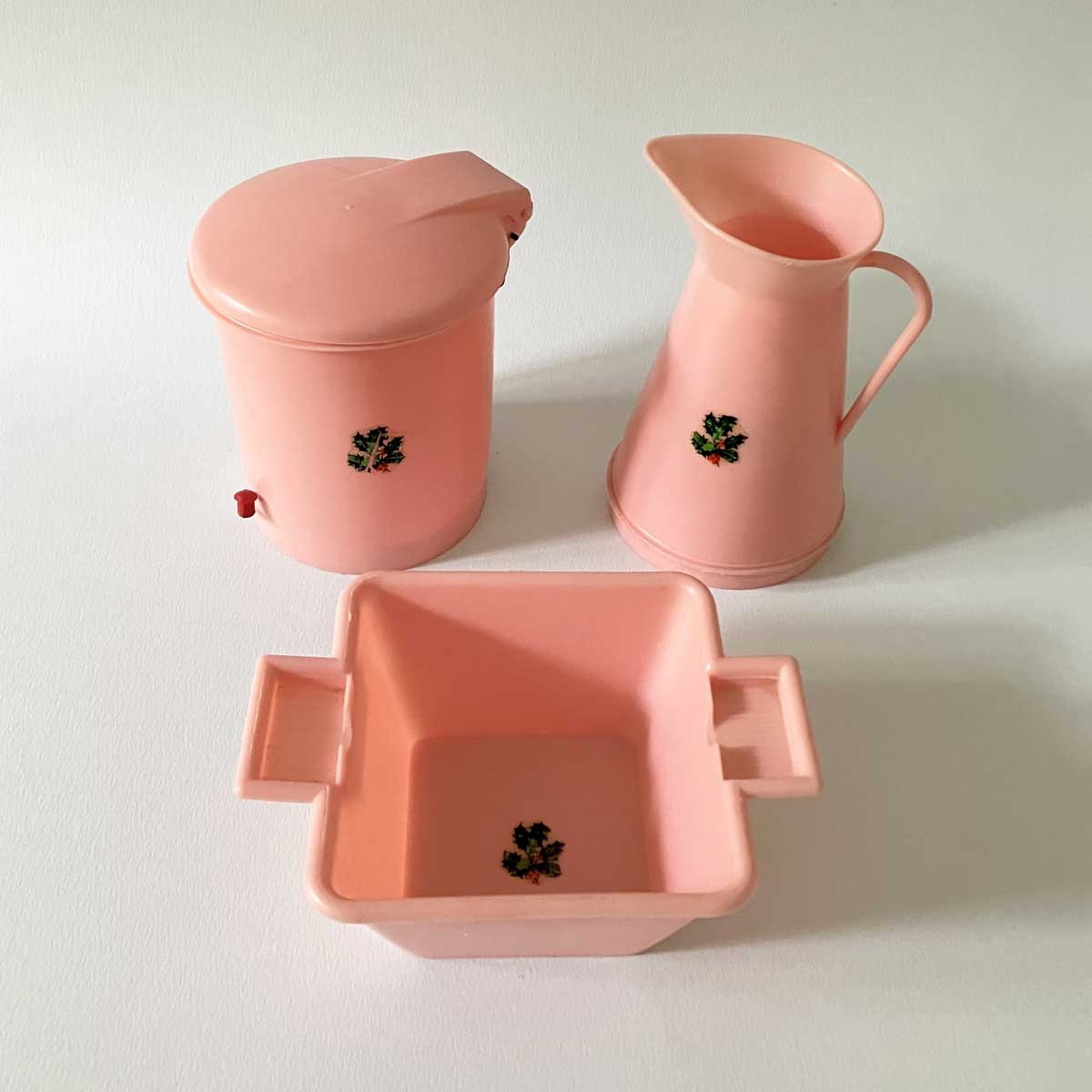 Image of Set de dinette rose MOB années 70