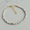 Karen Hill tribe silver and gold faceted bracelet