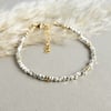 Karen Hill tribe silver and gold faceted bracelet