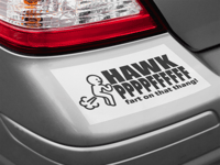 Image 1 of Hawk PPPFFF Fart On That Thang! Car Decal(1-2 Pack)