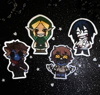 Mini Creepypasta Glitter Stickers | 2 inches