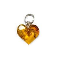 Baltic Coganc Amber Heart Pendant (Small)