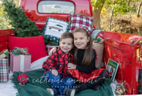 Image 1 of Vintage RED Truck Christmas Sessions at the Tree Farm! 