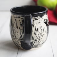 Image 8 of Black Bear Sgraffito Mug, Beautiful Carved Bear Coffee Cup, 12 oz., Made in USA