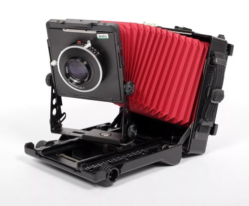 Image of Toyo 45CF 4X5 Ultralight Camera w/ 150mm + 210mm Lenses + Holders + FILM #9495