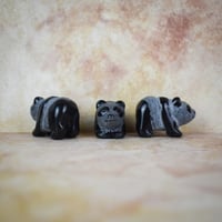 Image 2 of Hand Carved Panda - Black Obsidian