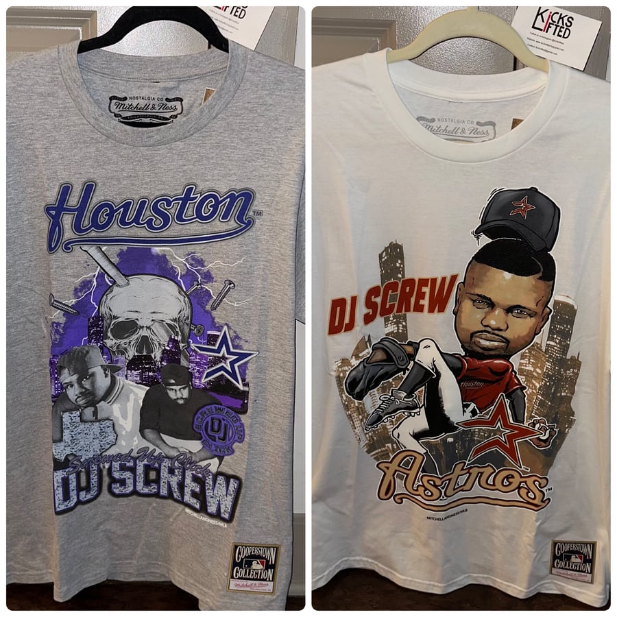 Image of Houston Astros x DJ Screw: Shirts - Grey & White