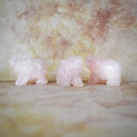 Image 2 of Hand Carved Elephant - Rose Quartz