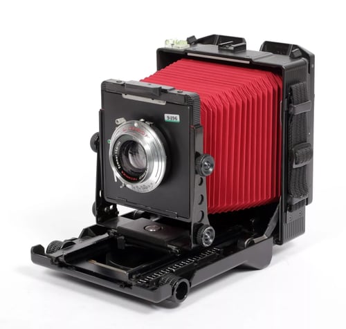 Image of Toyo 45CF 4X5 Ultralight Camera w/ 150mm + 90mm Lenses + Holders + FILM #9496