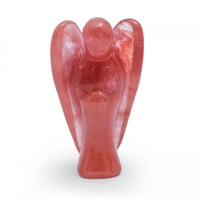 Cherry Quartz - Hand Carved Crystal Angel