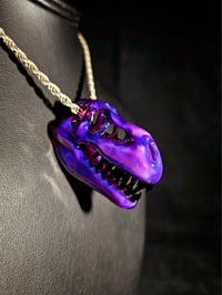 Image 1 of Royal jelly T-Rex skull pendant 💜💎