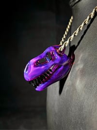 Image 3 of Royal jelly T-Rex skull pendant 💜💎