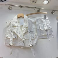 Mini skirt white denim