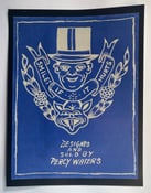 Image of antique vintage percy waters smile if it hurts blue print tattoo flash 11x14 print