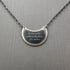 Sterling Silver Crescent Rainbow Quote Necklace Image 3