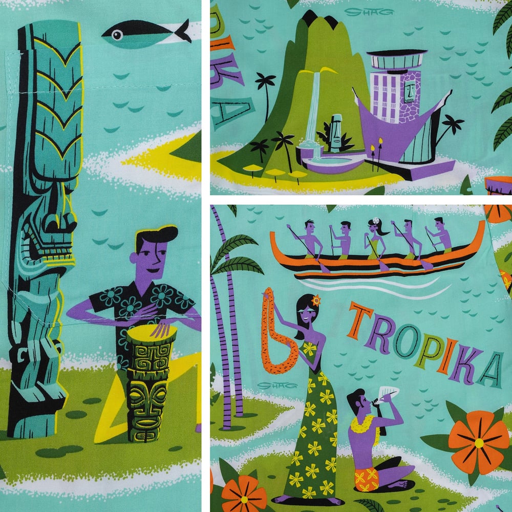 Image of Tikiyaki Orchestra "Tropika" Aloha  Shirt by SHAG (SUMMER SALE)