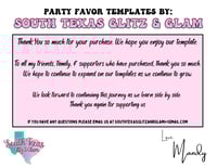 Image 2 of Party Favor Templates